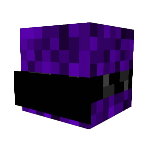 EtherCrimson Minecraft avatar head, 3D render