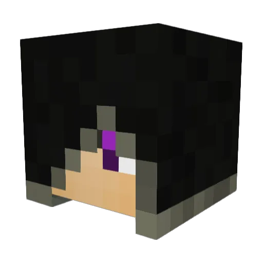 EtherCrowe Minecraft avatar head, 3D render