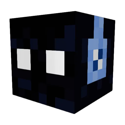 EtherFist Minecraft avatar head, 3D render