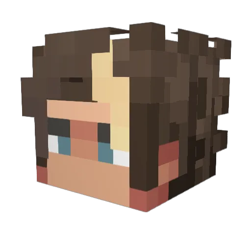 EtherMine Minecraft avatar head, 3D render