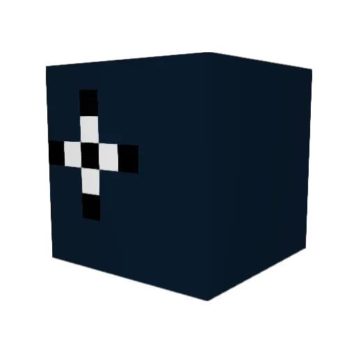EtherXD Minecraft avatar head, 3D render