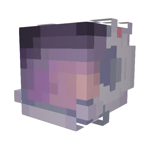 Ether_ Minecraft avatar head, 3D render