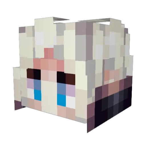 Etheran Minecraft avatar head, 3D render
