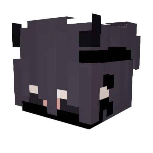 Etheray Minecraft avatar head, 3D render