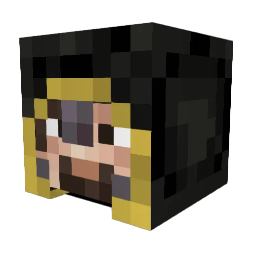 EtherealCabbage Minecraft avatar head, 3D render
