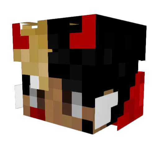 EtherealEva Minecraft avatar head, 3D render