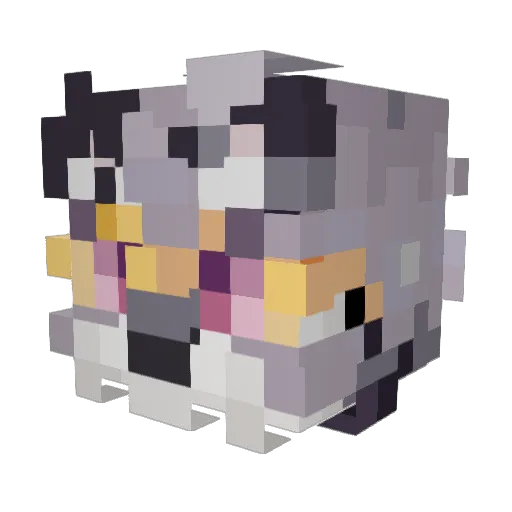 Etherealisz Minecraft avatar head, 3D render