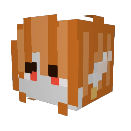 Etherealya Minecraft avatar head, 3D render