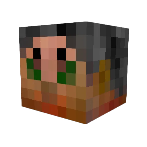 Ethergal Minecraft avatar head, 3D render