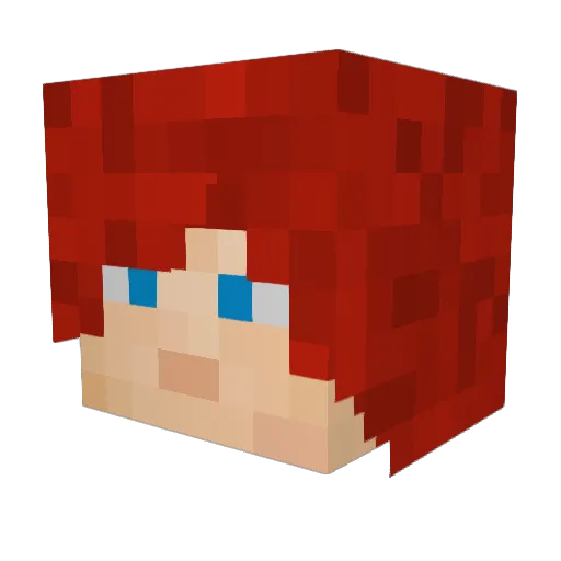 Etheriallis Minecraft avatar head, 3D render