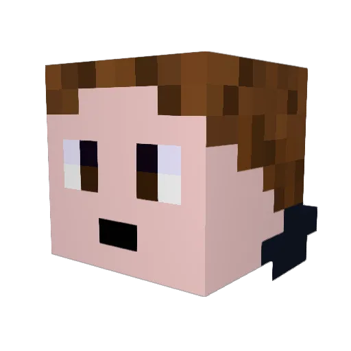 Etherina Minecraft avatar head, 3D render