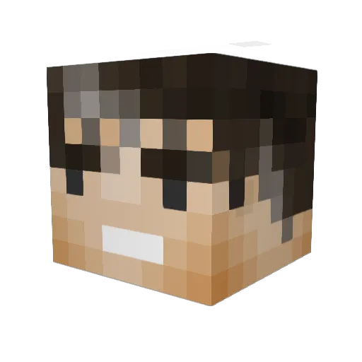 Ethes Minecraft avatar head, 3D render
