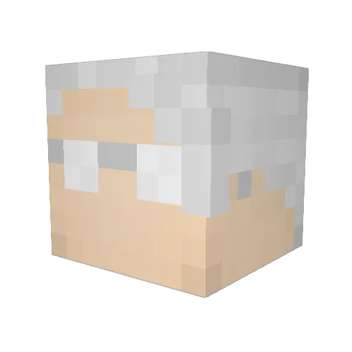 Etheya Minecraft avatar head, 3D render