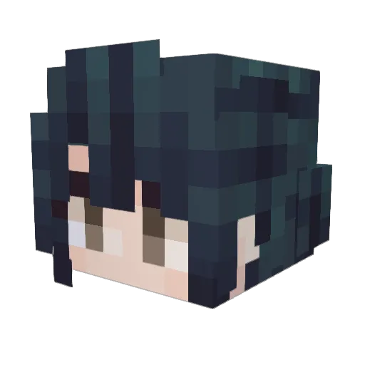 Ethflower Minecraft avatar head, 3D render