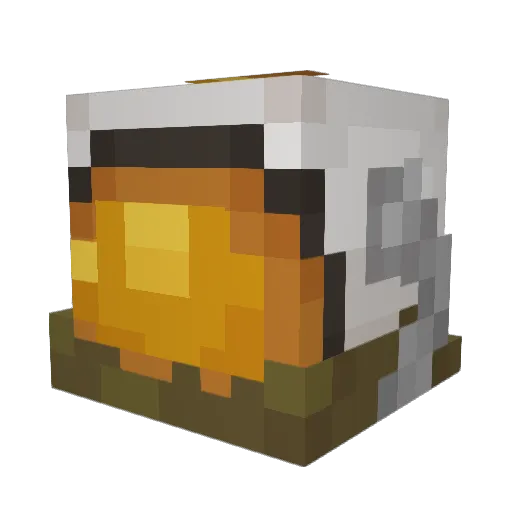 Ethild Minecraft avatar head, 3D render