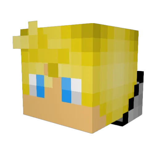 Ethinter Minecraft avatar head, 3D render