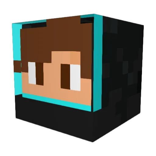 Ethixc Minecraft avatar head, 3D render