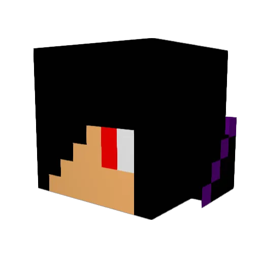 Ethnics Minecraft avatar head, 3D render
