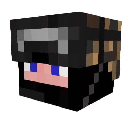 Ethohec Minecraft avatar head, 3D render