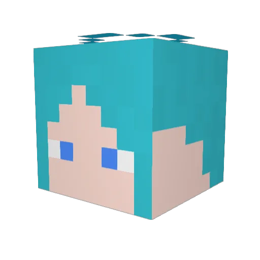 Ethos70 Minecraft avatar head, 3D render