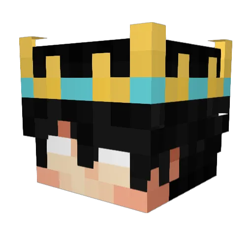 Ethx1r Minecraft avatar head, 3D render