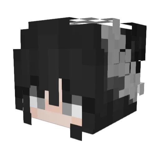 Ethzereal Minecraft avatar head, 3D render