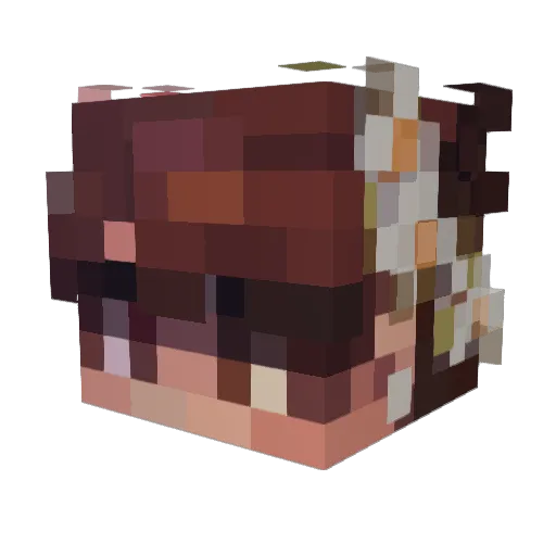 Etiblocks Minecraft avatar head, 3D render