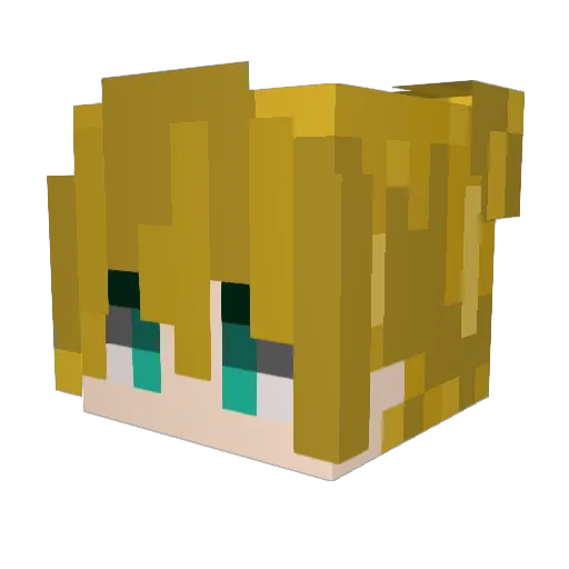Etichar Minecraft avatar head, 3D render