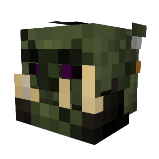 EtinTrofTV Minecraft avatar head, 3D render