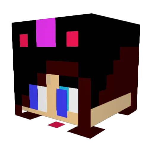 Etiquette_Man Minecraft avatar head, 3D render