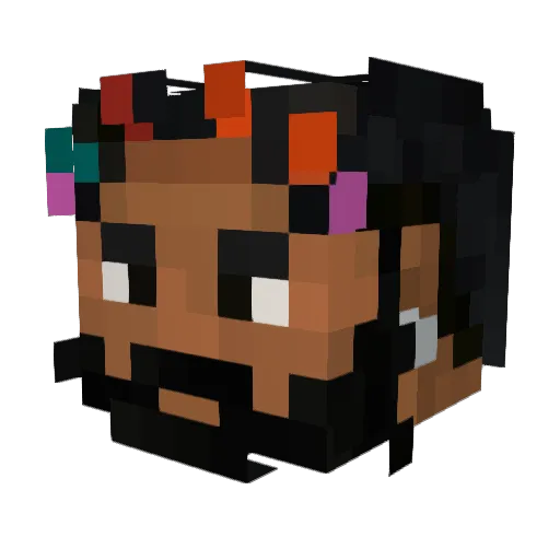 Etire Minecraft avatar head, 3D render