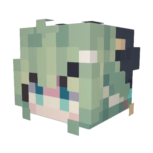 Etizxh Minecraft avatar head, 3D render