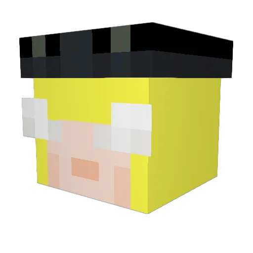 Etn32 Minecraft avatar head, 3D render