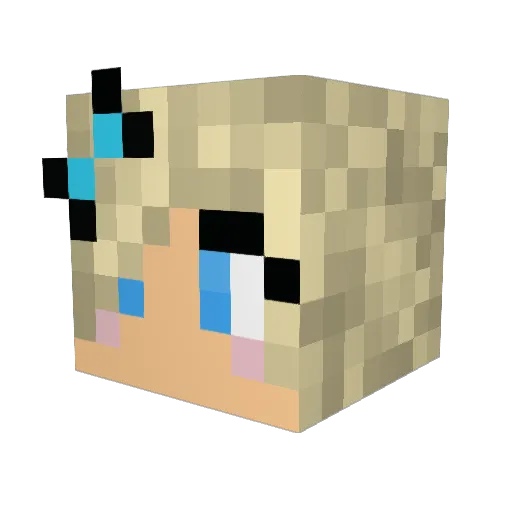 Etnes Minecraft avatar head, 3D render