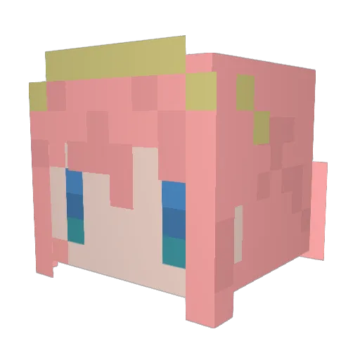 Etnow Minecraft avatar head, 3D render