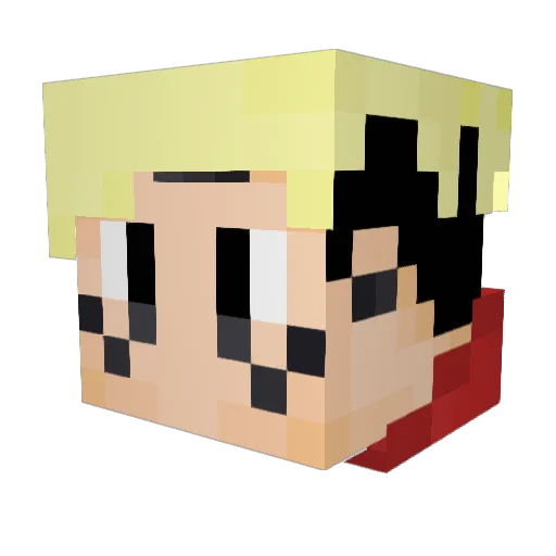 Eto88 Minecraft avatar head, 3D render