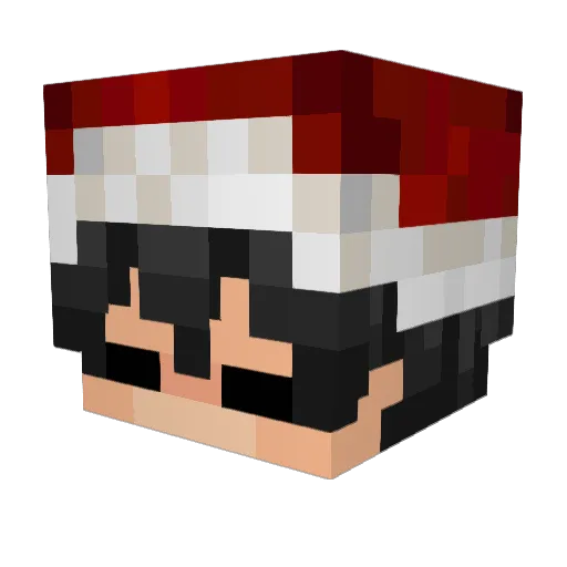 EtoXxxX Minecraft avatar head, 3D render