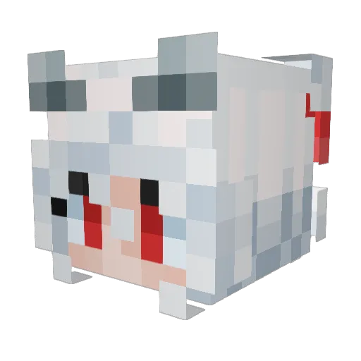 EtoYuuki Minecraft avatar head, 3D render