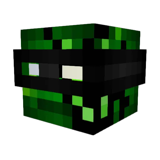 Etoiles Minecraft avatar head, 3D render