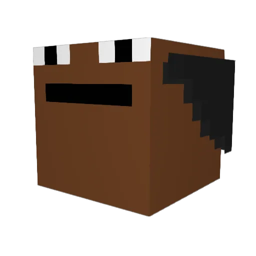 Etoka Minecraft avatar head, 3D render