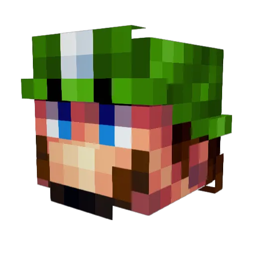 Etorque Minecraft avatar head, 3D render