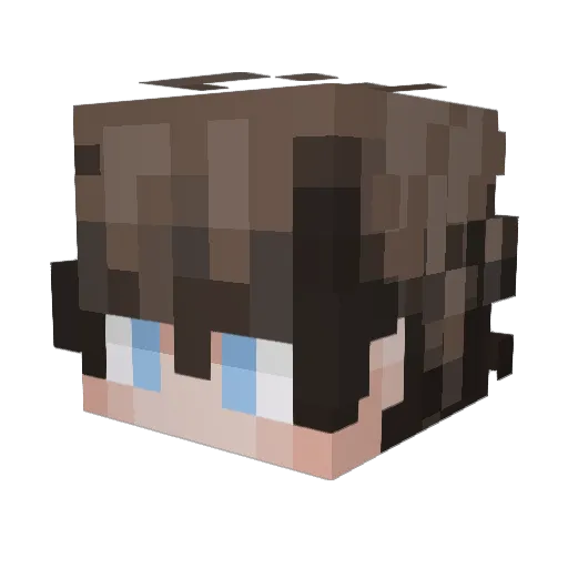 EtreeBoy Minecraft avatar head, 3D render