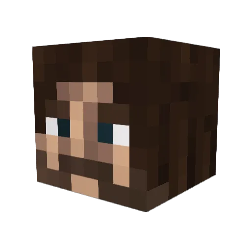Etris Minecraft avatar head, 3D render