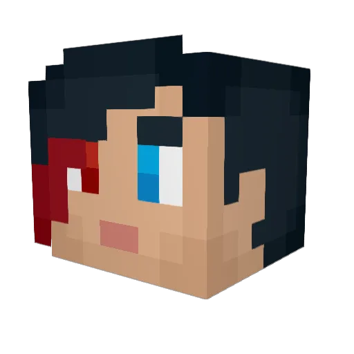 Etrius13 Minecraft avatar head, 3D render
