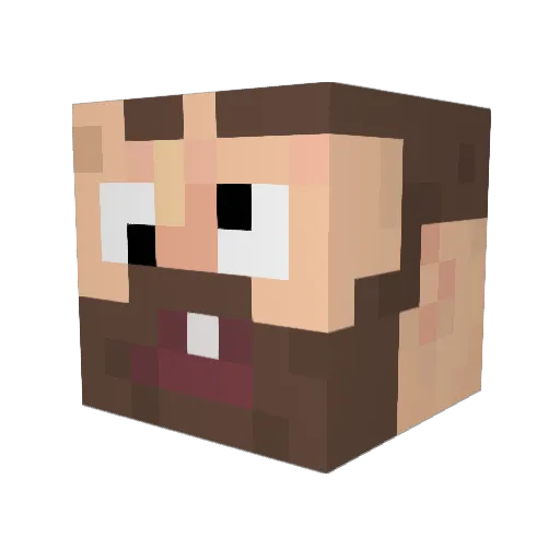Etrokzz Minecraft avatar head, 3D render