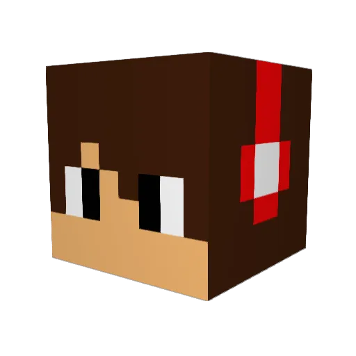 Etron_LP Minecraft avatar head, 3D render