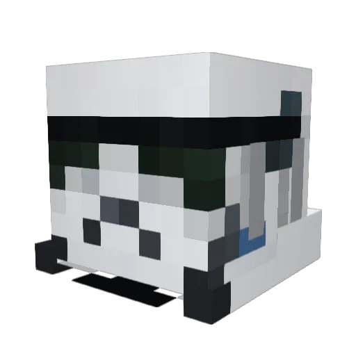Etrooperet Minecraft avatar head, 3D render