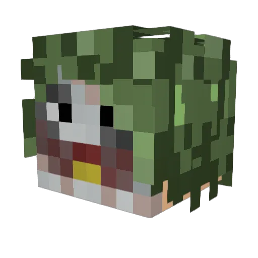 Etsaman Minecraft avatar head, 3D render