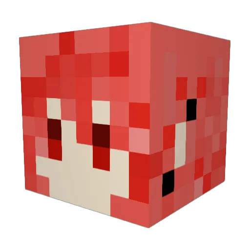 Etsumasa Minecraft avatar head, 3D render