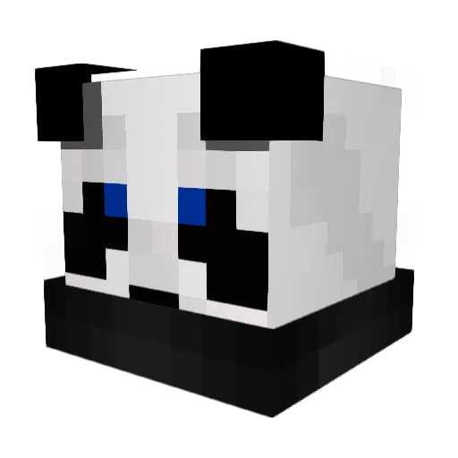 Etsuni Minecraft avatar head, 3D render